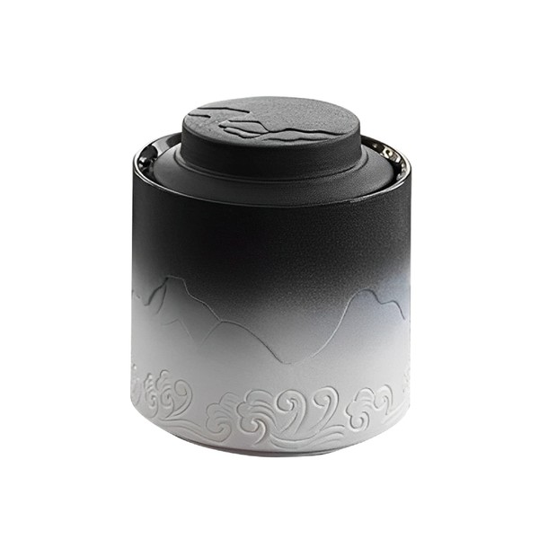 NS Online Small urn Human Ashes Keepsake - Black White