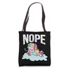 Nope Sleepyhead Sleeping Bed Rainbow Myth Fairytale Unicorn Tote Bag