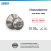 Schlage F51A PLY 619 Plymouth Door Knob, Keyed Entry Lock,