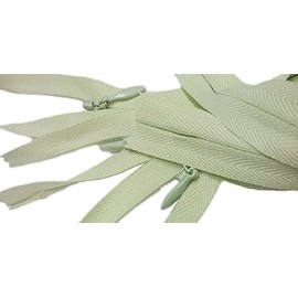 Invisible (Conceal) YKK Zippers - Perfect for Clothes, Crafts & Sewing Projects - Ice Green #881 - Choose Your Length - Made in The United States (3 Zippers Per Pack) (14" Inches)