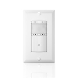 ECOELER Motion Sensor Dimmer Light Switch, in-Wall Electronic Dimmer with PIR Infrared Motion Activated, Occupancy & Vacancy Modes, Single Pole for CFL/LED Bulb, Wall Plate Included, White