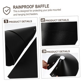 Toddmomy 1pc Squirrel Hood Bezel Squirrel Baffle Bird Feeders Wide Squirrel Feeder Cover Birdfeeder Baffle for Bird Feeder Bird Houses Protector Hanging Baffle PVC Pole Hanging Pearlescent