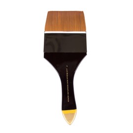 Jack Richeson 9000 Series Synthetic Short Handle Watercolor Flat Brush, 4-Inch