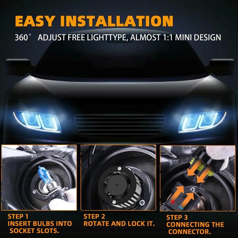 QIPEIZSP Fit For Ford Explorer 2011-2015 Light Bulbs, 9005 High