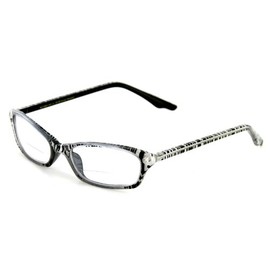 Exotica Animal Print Bifocal Readers with Slim Design and an Optical Frame - 51mm x 17mm x 140mm (Zebra +1.25)