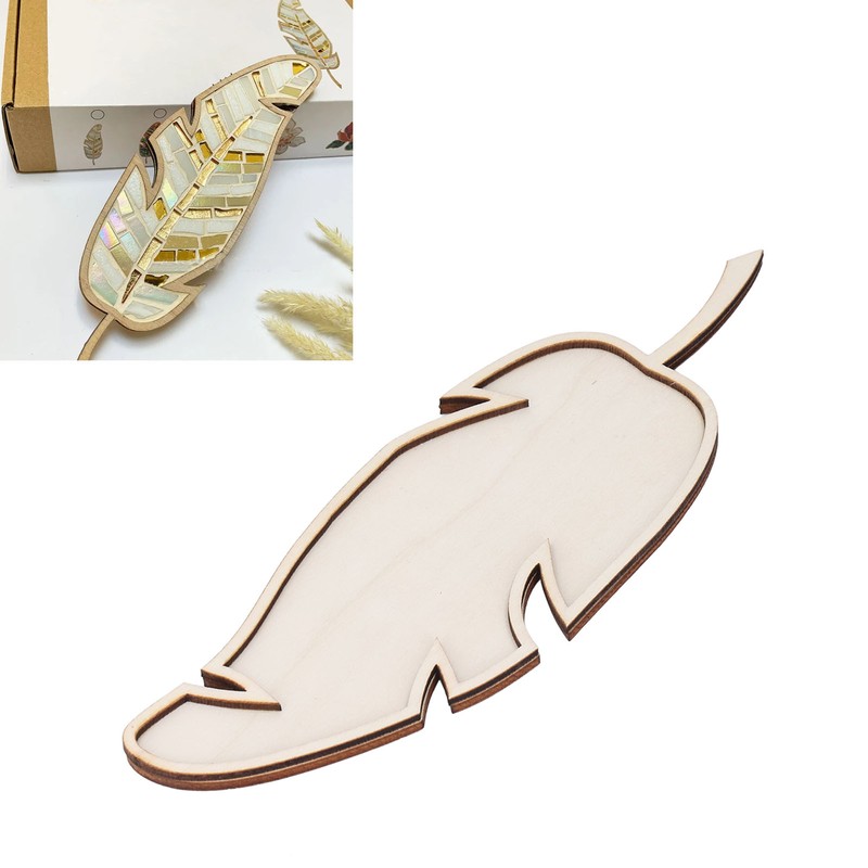 DIY Mosaic Tiles Multipurpose Hand Crafted Innovative Feather Shape Mosaic