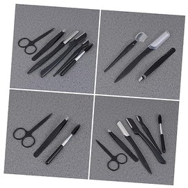 6pcs Eyebrow Razor Set Stainless Steel Folding Brush Comb Scissors Shaper Portable Travel-Friendly for Her