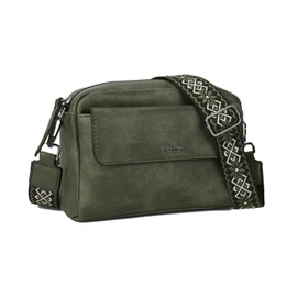 Gladdon Bags for women, small handbag women, shoulder bag women, crossbody bag women, PU leather handbag with removable shoulder strap, wide strap, gifts for women, olive-green