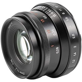 7artisans 35mm F1.2 Mark II Large Aperture Manual Focus Lens APS-C Clicked Prime Lens for Olympus Panasonic M4/3 Mirrorless Cameras Like Panasonic GH3 GH4 GF1 GM1 GM5 Olympus E-M1 E-M5 E-M10(Black)