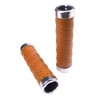 KINGOU Brown Leather Handlebar Grip for Bicycle/Fixed Gear/Mountain/Folding Bike Double