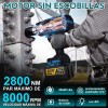 3/4'' Llave Impacto Inalámbrica Sin Escobillas Gisam W4030