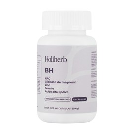 Holiherb Cápsulas BH | Suplemento para mujeres con Zinc, Selenio, NAC, ALA y Glicinato de Magnesio | Rinde 30 días | 2 cápsulas por porción