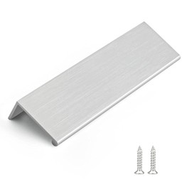 Rergy 10 Pack 5 INCH Cabinet Pulls Brushed Nickel Finger Pulls, Brushed Nickel Edge Pulls for Cabinet Kitchen Cabinet Edge Pulls, 128mm Cabinet Finger Pulls