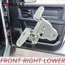 Front Lower Door Hinge Assembly | Fits Dodge Ram 1500 2009-2018,Ram 2500 3500 2010-2024,Ram 1500 Classic 2019-2024 Truck | Replaces 68058518AC 68058518AB Right Passenger Side Car Door Hinges Pin