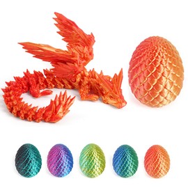 Mysterious Dragon Egg with 3D, Dragon Egg with Dragon, Dragon Egg, 3D Dragon Figure - A Magical Decoration Item and Gift (Feilong Rose Gold)