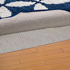 1PCS Anti Slip Rug Multipurpose,PVC Anti Slip Rug Pads 200 x 70 cm, Cuttable Anti Slip Mat, Rug Gripper Roll,Bathroom Waterproof Floor Mat,Kitchen Drawer Shelf Liner for Home,Office,Cars(White)