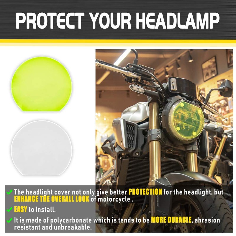Lorababer Motorcycle Headlight Lens Guard Protection for Honda CB650R CB1000R