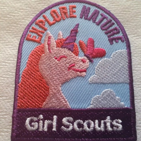 Girl Scouts Explore Nature Unicorn Patch Badge New