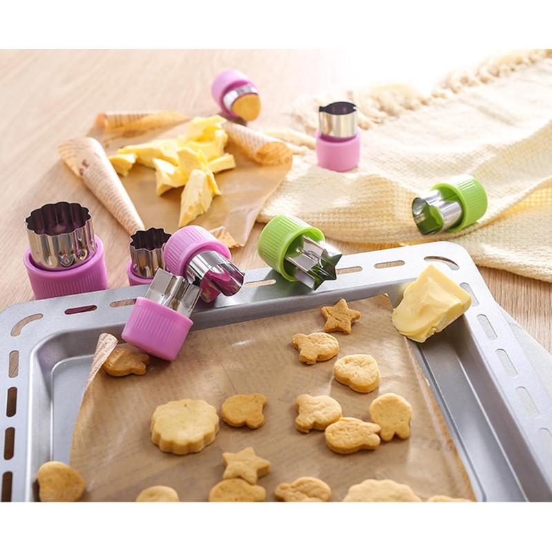Mini Cookie Vegetable Cutters Fruit Molds, 3Pcs Mini Fruit Cookie