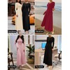 ZESICA Women's Elegant Maxi Dresses 2025 Fall Long Sleeve Button