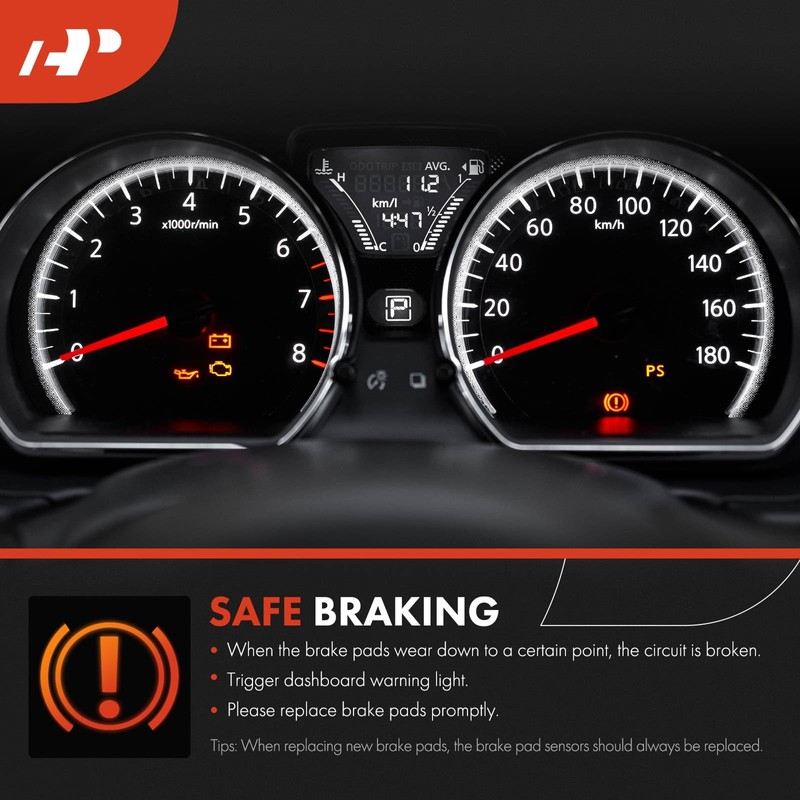 A-Premium Front Driver or Passenger Brake Pad Wear Sensor Compatible