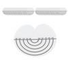 100Pcs Hair Heat Shield Guards with Scale Single Hole PVC