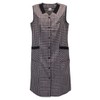 Schuerzenfabrik Button Gown Women's Mixed Fabric Checked Apron Sleeveless Cooking