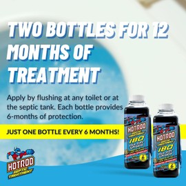 Hotrod Septic Tank Treatment - 12 Month Supply Extends System Life and Prevents Costly Repairs - Industrial Grade - Easy to Use