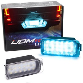 iJDMTOY OEM-Fit Aqua Ice Blue 3W Full LED License Plate Light Kit Compatible with Ford 2019-23 Ranger & 2012-23 International Versions, Powered by 18-SMD LED Diodes
