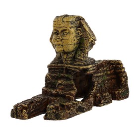 Hohopeti 1Pc Egyptian Statue Craft Ornament for Aquarium Decoration Unique Fish Tank Landscaping Decor High Simulation Design for Enchanting Aquatic Environments