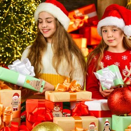 Kraft Christmas Gift Labels Stickers, Gift Tags for Christmas Presents, Christmas Labels Stickers for Gifts, 2 x 3 Inch Christmas Name Tags Stickers for Gifts Boxes Wrapping Paper(120 PCS)