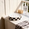 Ceramic Checkered Soap Dish,Black&White Soap Dish for Bathroom Sink, Bar