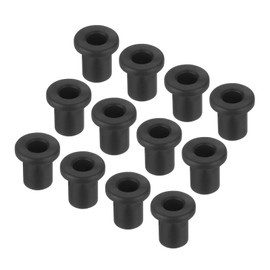QUARKZMAN Pack of 50 T-shaped Rubber Sleeve Mounting Diameter 6 mm ID 4 mm H 10 mm Black Seal Protective Cable Sleeves Flexible for Cable Pipe