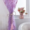 Ufurty 2 Pieces Willow Leaf Window Curtain Voile Tulle Room