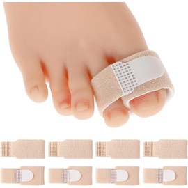 Vayfoni 8PCS Toe Straighteners for Bent Toe – Hammer Toe Straightener Wraps with Cushion Support – Reusable Broken Toe Splint Bandages for Crooked Toes and Overlapping Toes