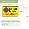 Felexdo Einfahrt Freihalten Sign with Posts, 30 x 20 cm