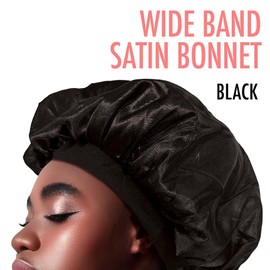 Donna Olive Oil & Vitamin E Treated Wide Band Bonnet #22044, Strengthens Hair, Improves Hair, Repairs Hair, Durable Material, Soft Material, Satin, Organic Oil