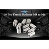 Thread Inserts, 10 Pcs Thread Reducer M8 to M6, Threaded