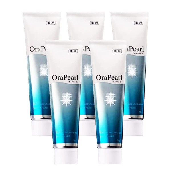 [Bulk Purchase] Aura Pearl Medicated Toothpaste, Aura Pearl, 2.6 oz (75 g) x 5 Set, Quasi Drug