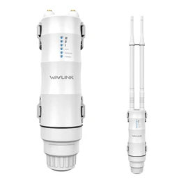 WAVLINK Waterproof AC1200 Outdoor Long Range WiFi Extender/Access Point/WiFi Repeater/Router, 2.4G 300Mbps + 5G 867Mbps Dual Band WiFi with 2x7dBi High Gain Antennas, Active/Passtive PoE