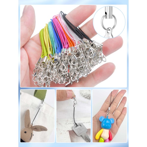 Evnlo Evnlo 100Pcs Phone Charms Strap with Lobster Clasp,Lanyard Strap
