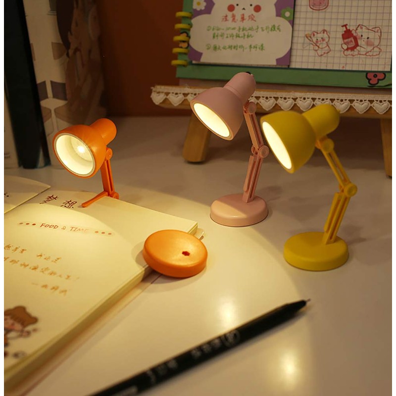 2 Pack LED Mini Table Lamp Fold-able Night Reading Book