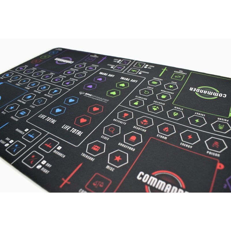 Ultimate Commander Zone MTG Mat | 17"X11" EDH Life +