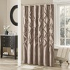 Madison Park Laurel Taupe Shower Curtain, Pieced Transitional Shower Curtains