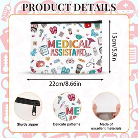 SEAOYOZO Medical Assistant Nurse Makeup Bag Gift for Women Ma Gift for Work, Nursing Student, Medical Assistant, Nicu, Er, Icu; Nurse Must Haves Gifts