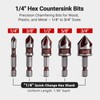 MELSTOM 5 Pcs Countersink Drill Bit Set, 82-Degree HSS Drill