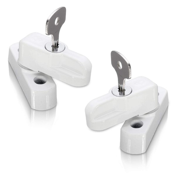 XFORT® 2 Pack Jammer and Window Locks for uPVC Doors and Windows, French Doors Lock, Locking Sash Jammers for Double Glazed Doors, a Quick Low-Cost Home Security Solution.
