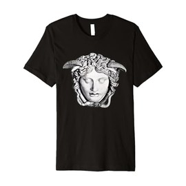 Medusa Head Snake Hair Greek Mythology Monster Premium T-Shirt