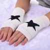 yolrdiw Women's Therian Star Fingerless Gloves Wrist Length Knitted Mitten