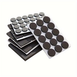 60 Pack Non Slip Furniture Pads Floor Protectors, Rubber Pads for Furniture Feet, Dense, Premium Chair Feet Protectors, Floor Protector Pads (38mm, 30 Squares and 30 Rounds)